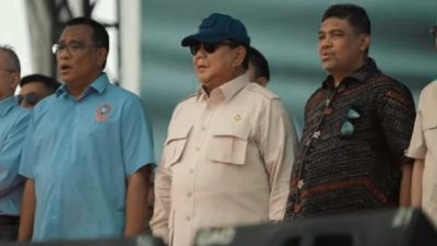 Prabowo Subianto Hadiri Peringatan Hari Buruh Internasional 2025 di Monas