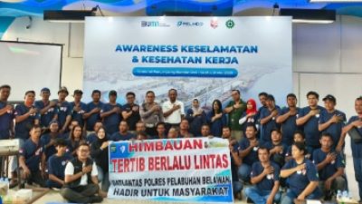 Peduli Keselamatan Sopir Truk, RBPI dan SPMT Adakan Edukasi K3 di Pelabuhan Belawan