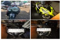 sejumlah barang bukti yang diamankan, di antaranya beberapa unit sepeda motor berbagai jenis (Polres Metro Tangerang Kota)