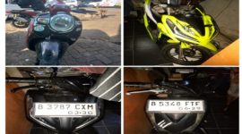 sejumlah barang bukti yang diamankan, di antaranya beberapa unit sepeda motor berbagai jenis (Polres Metro Tangerang Kota)