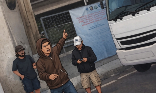 Gambar ilustrasi Pak Ogah 