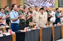 Presiden Prabowo Subianto memberikan taklimat kepada 1.500 Komandan Satuan TNI di Universitas Pertahanan, Bogor (Foto: Biro Pers Sekretariat Presiden)