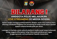 Polda Kepri Melarang Seluruh Anggotanya Menggunakan Medsos secara live streaming (Foto.IG Polda Kepri)