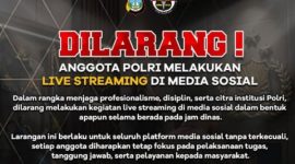 Polda Kepri Melarang Seluruh Anggotanya Menggunakan Medsos secara live streaming (Foto.IG Polda Kepri)