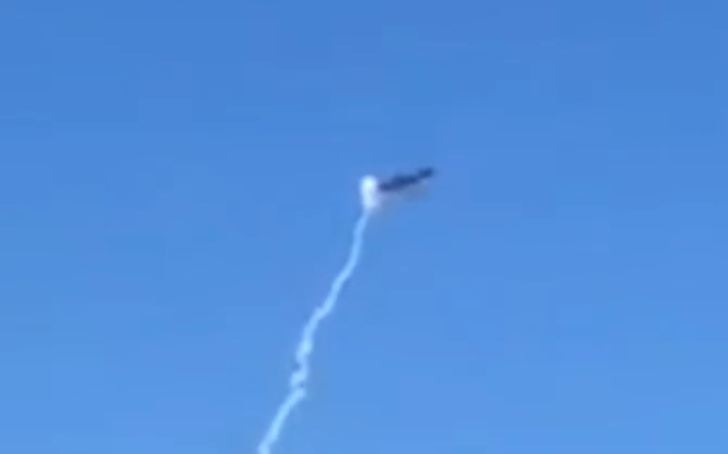 Ilustrasi drone Ukraina ditembak jatuh rusia