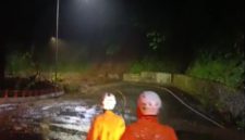 Foto tangkapan layar longsor dicadas pangeran