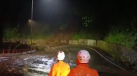 Foto tangkapan layar longsor dicadas pangeran