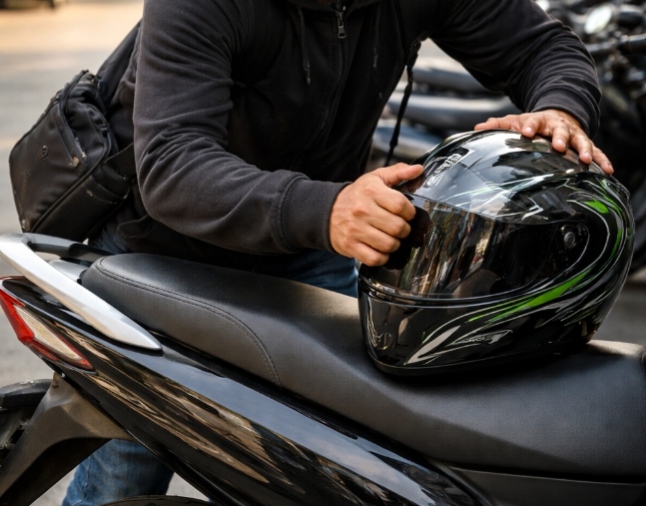 Foto ilustrasi pencurian helm (detikfaktual)