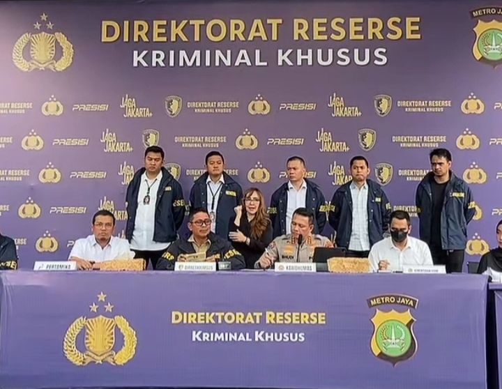 Tangkapan vt live Konfrensi pers kasus opolosan(detikfaktual/kbr)