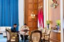 Presiden Prabowo dan Luhut bertemu di istana Jakarta, Salasa (21/4/2026). (IG.Sekretariat Kabinet)