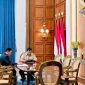 Presiden Prabowo dan Luhut bertemu di istana Jakarta, Salasa (21/4/2026). (IG.Sekretariat Kabinet)