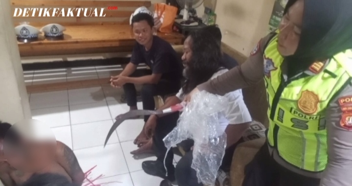 Begal Bersajam di Cengkareng di amankan Satlantas Polres Metro Jakarta Barat (TMC Polda Metrojaya)