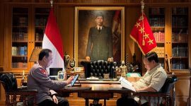 Momen pertemuan Presiden Prabowo bersama Kapolri di Hambalang (IG.Presiden Republik Indonesia)