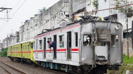 Kereta Api yang terlibat kecelakaan di Bekasi (Dok.Polri)