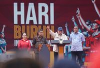 Presiden Prabowo Dijadwalkan Hadiri Puncak Peringatan May Day 2026 di Monas.Kehadiran Presiden dalam peringatan tersebut menegaskan komitmen kepala negara untuk hadir di tengah para pekerja (Dok.istw)