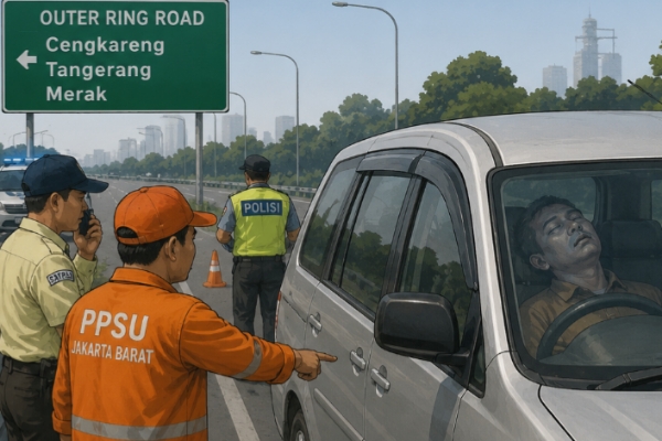 Foto Ilustrasi Sopir Minibus Ditemukan Tewas dalam Mobil di Cengkareng 

