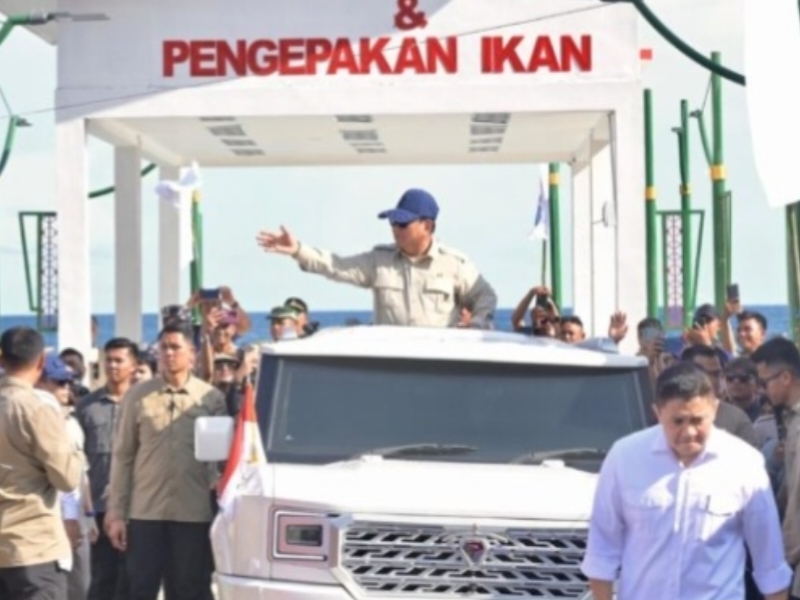 Foto istimewa Presiden Prabowo Subianto saat berkunjung ke Kampung Nelayan Medah Putih, Gorontalo