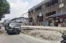 Proyek dikapuk diduga Serobot lahan Fasum di hentikan 
