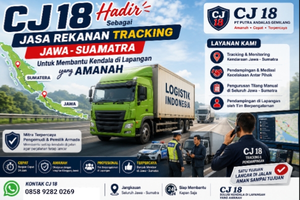 CJ 18 Jasa Rekanan Tracking untuk wilayah Jawa-Sumatera 