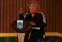 Walikota Jakarta Barat Iin Mutmainnah di Forum Koordinasi Pimpinan Kota (Foto.istw)