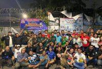 Foto Komunitas Sopir DKI Jakarta dalam acara kopi santai di waduk Pluit, Jakarta Utara 
