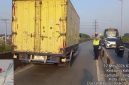 Truk Pecah Ban di Atas Flay Over Pesing Jakarta Barat (Dok.Tmc Polda Metro)