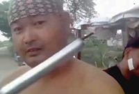 Foto tangkapan layar video bang jago ancam gorok leher wartawan 