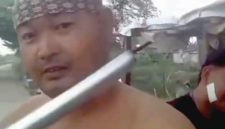 Foto tangkapan layar video bang jago ancam gorok leher wartawan 