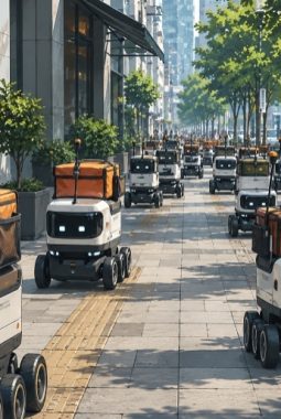 Trotoar Dipenuhi Robot Pengantar Makanan Tuai Pro Kontra