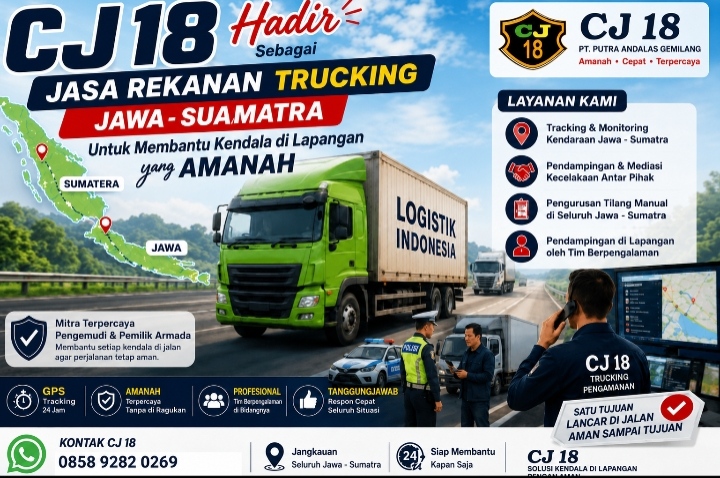 CJ 18 Jasa Rekanan Trucking untuk wilayah Jawa- Sumatra 