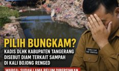 Kadis DLHK Kabupaten Tangerang Bungkam soal Sampah di Kali Bojong Renged