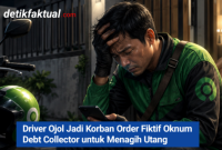 Seorang pengemudi ojek online (ojol) diduga menjadi korban order fiktif yang dilakukan oleh oknum debt collector