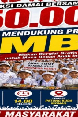 50 Ribu Massa Padati Monas, Dukung Program MBG Besutan Prabowo