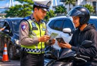 Foto ilustrasi razia kendaraan bermotor 