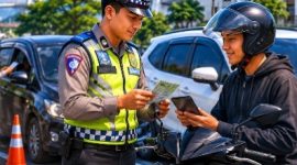 Foto ilustrasi razia kendaraan bermotor 