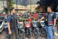 Polisi amankan enam unit sepeda motor yang diduga merupakan hasil tindak kejahatan.di kapuk
