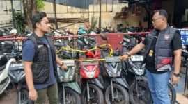 Polisi amankan enam unit sepeda motor yang diduga merupakan hasil tindak kejahatan.di kapuk