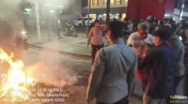 Tangkapan layar video viral Demo kenaikan BBM non Subsidi di Cikini