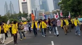 BEM UI Gelar Aksi Unjuk Rasa di Bundaran HI (Foto: Tangkapan Layar)