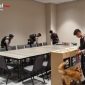 Personel Unit Jibom Detasemen Gegana Brimob Polda Metro Jaya melakukan pemeriksaan keamanan di lokasi ibadah Gereja Misi Sejahtera SUPERCONFERENCE 2026 yang digelar di NICE PIK 2