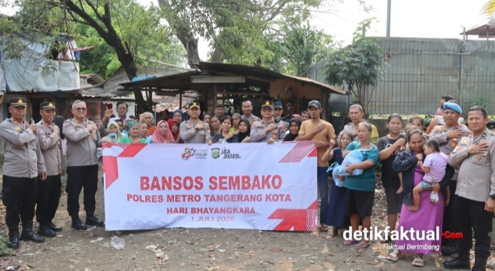 Kapolres Metro Tangerang Kota Kombes Pol. Dr. Raden Muhammad Jauhari turun langsung menemui warga dalam kegiatan Jaga Jakarta+ On The Spot di kawasan permukiman padat penduduk