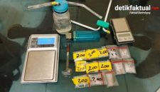 Sejumlah barang bukti sabu siap edar diamankan