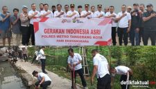 Menyambut Hari Bhayangkara ke-80, Polsek Neglasari bersama warga menggelar kegiatan Jaga Jakarta+ Gerakan Indonesia Asri