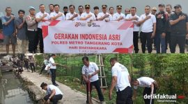 Menyambut Hari Bhayangkara ke-80, Polsek Neglasari bersama warga menggelar kegiatan Jaga Jakarta+ Gerakan Indonesia Asri
