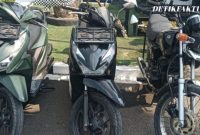 Barang bukti sepeda motor curian
