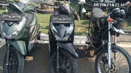 Barang bukti sepeda motor curian