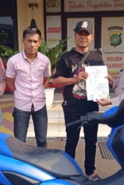 Motor Digelapkan dengan Modus Gadai Berhasil Ditemukan, Polsek Ciledug Kembalikan kepada Pemiliknya