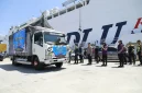 Truk membawa bantuan dari Polda Jawa Tengah tiba di Labuan Bejo,Nusa Tenggara Timur (Dok.Istw)