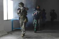 Foto latihan tempur jarak dekat TNI AL bersama marinir Korsel (Dok.Istw)