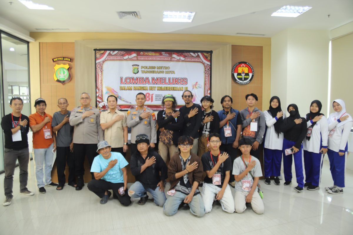 Meriahkan HUT RI ke-81, Satresnarkoba Polres Metro Tangerang Kota Gelar Lomba Melukis